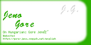 jeno gore business card